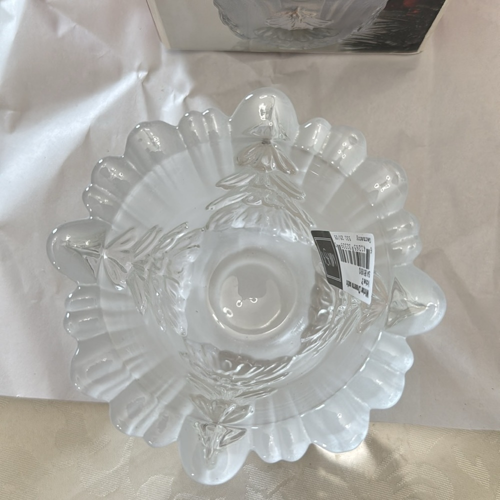 Mikasa White Crystal Candle Holder Elegant Accent Piece - Picture 5 of 6